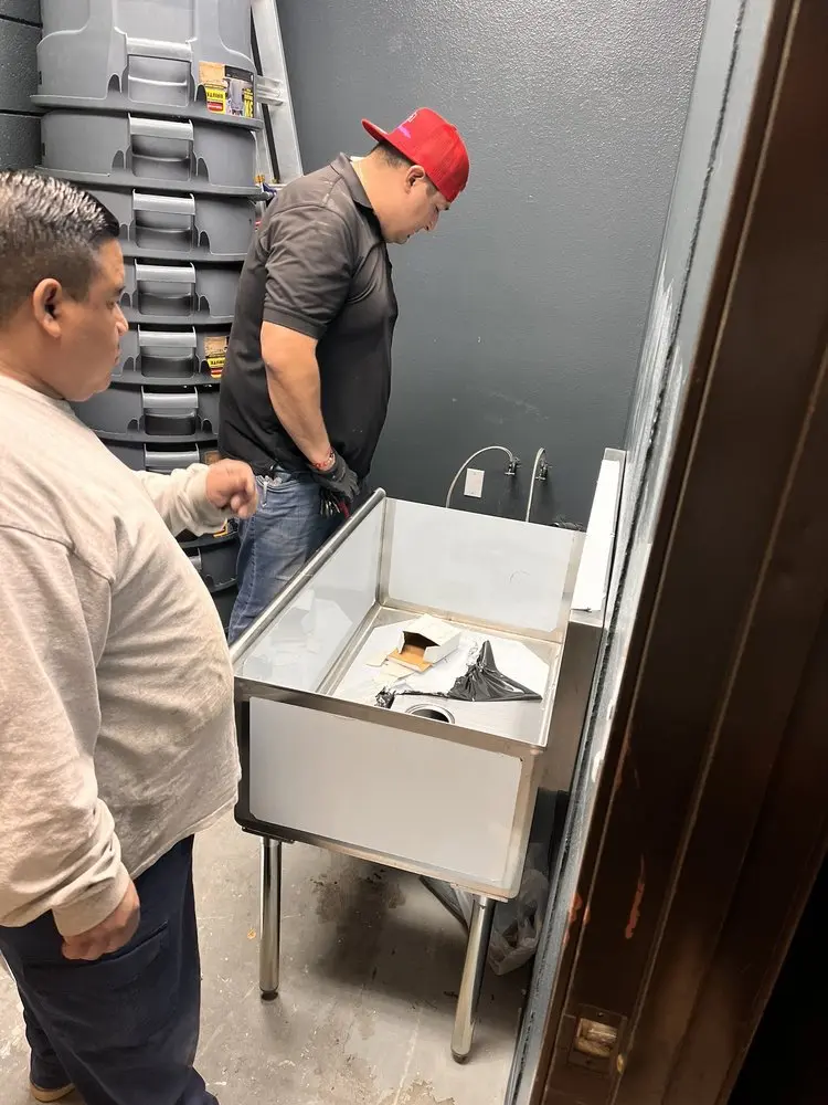 Commercial plumbing and sink installation in Mckinney
